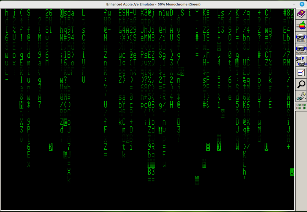 Matrix running in AppleWin